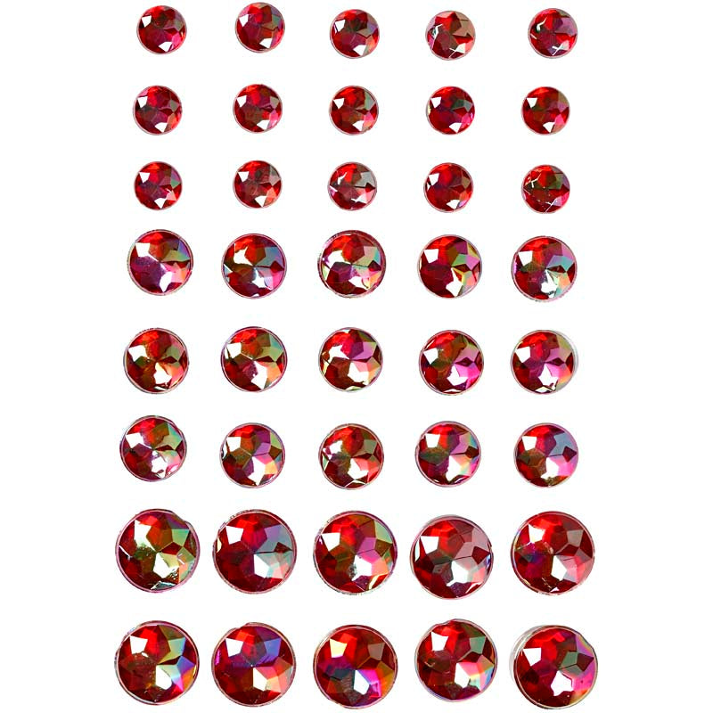Vivi Gade Strasssteine, Größe 6+8+10 mm, rot, 40 Stück 1 Box