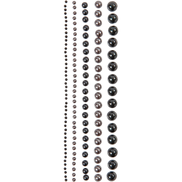 Vivi Gade Halbstabperlen, Größe 2-8 mm, Schwarz, Anthrazitgrau, 140 Stück 1 Box