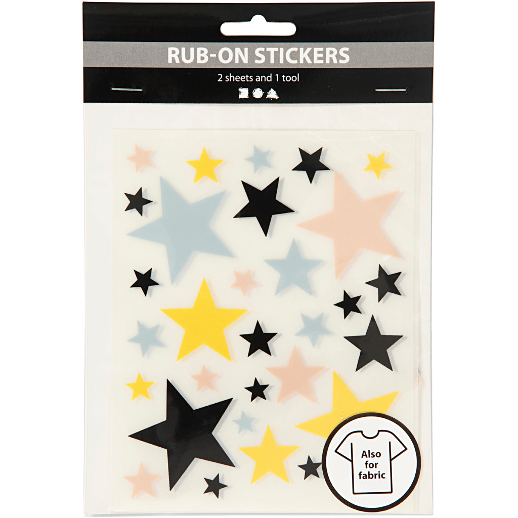 Creativ Company reiben Aufkleber Stars, 2 Blätter