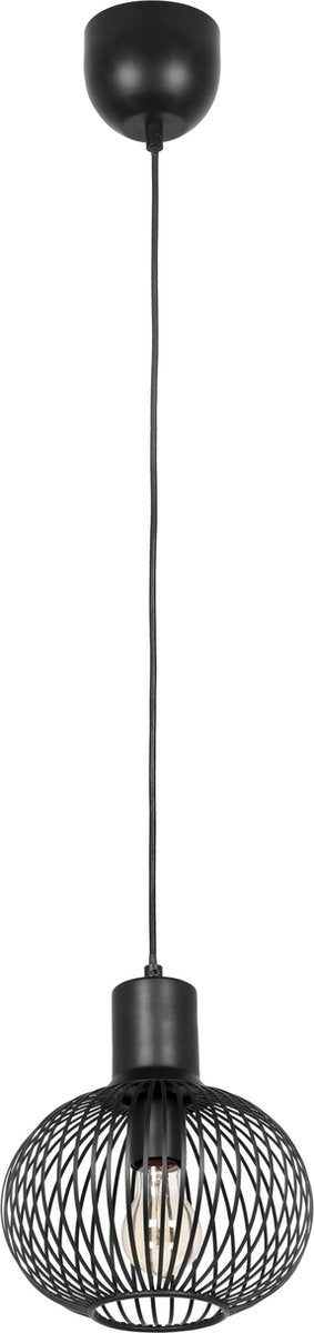 Trio Gila - Hängelampe - Schwarz matt - exkl. 1x E27 4 B - T: 23cm - Deckenmontage - höhenverstellbar