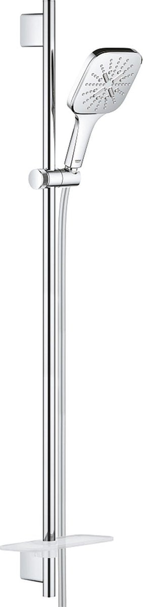 Grohe Rainshower Smartactive Cube 130 Duschstangenset – 90 cm – mit Seifenschale – Chrom – 26587000