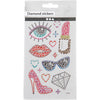 Creativ Company Diamantaufkleber, bereit für die Party, Blatt 10x16 cm, 1 Blatt