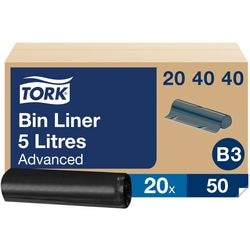 Müllsack Tork schwarz, Packung mit 20 Rollen
