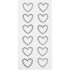 Creativ Company Strassherzen, Größe 23x21 mm, Silber, 12 Stück 1 Box