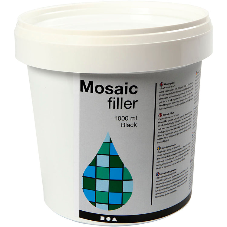 Kreativfirma Mosaic Joint, Schwarz, 1000 ml 1 Eimer