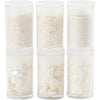 Creativ Company Bio Sparkles Pailletten, Silber, Weiß, 6x7 ml 1 Box