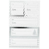 Vivi Gade Aufkleber, Blatt 9x14 cm, Maße 42x39+84x29 mm, Silber, Weiß, 4 Blatt 1 Box