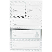 Vivi Gade Aufkleber, Blatt 9x14 cm, Maße 42x39+84x29 mm, Silber, Weiß, 4 Blatt 1 Box - afbeelding 1