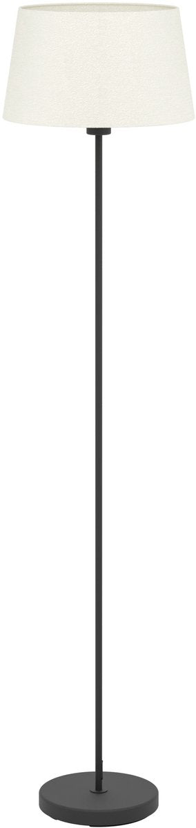 Eglo Febres Stehleuchte – E27 – 153 cm – Schwarz und Weiß – Teddystoff