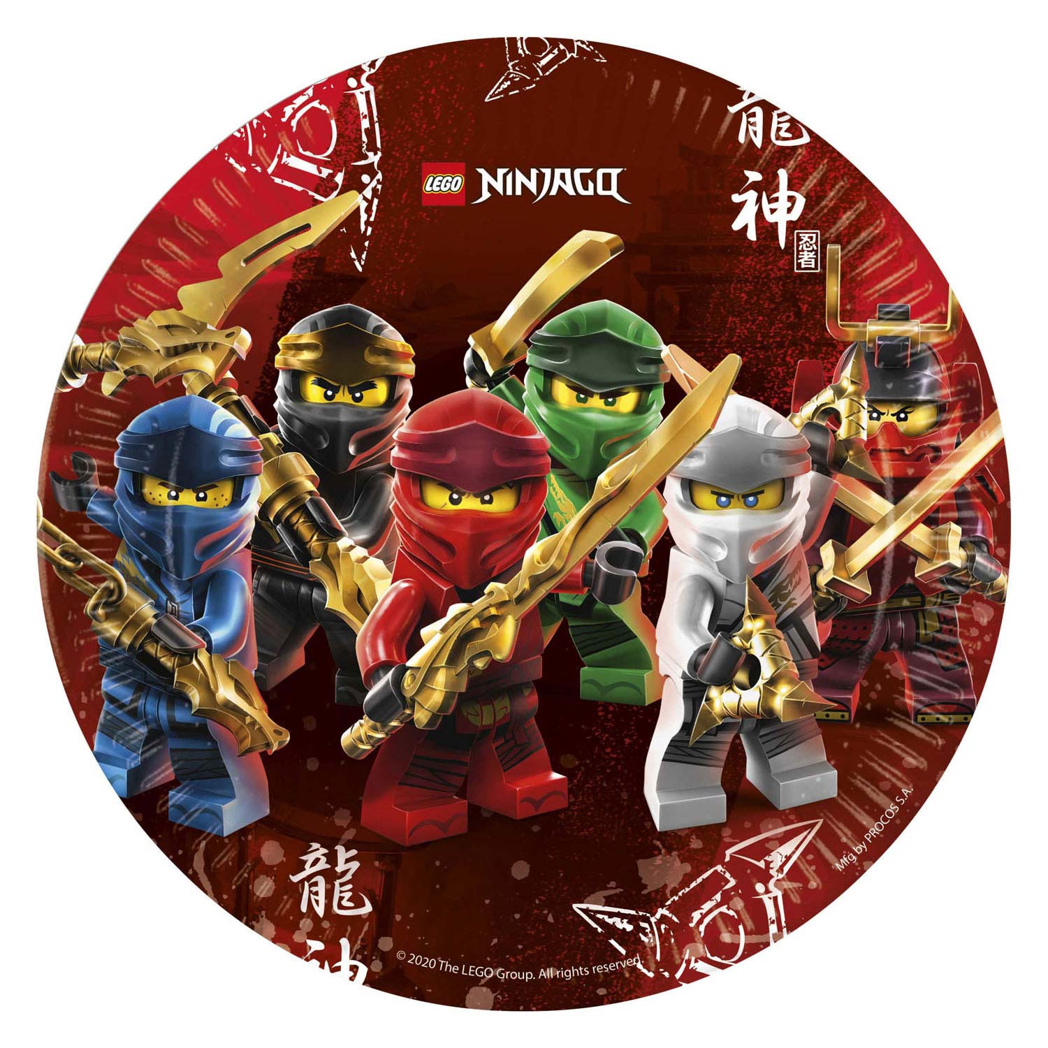 Globos Pappteller FSC Ninjago, 8 Stück.