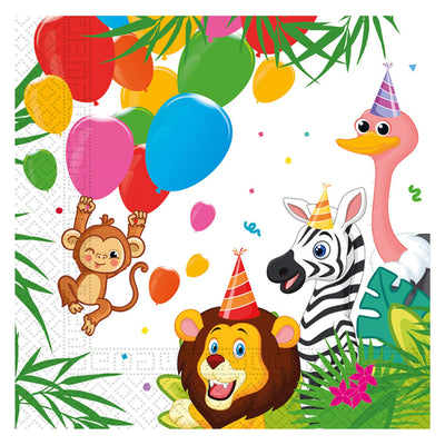 Papierservietten FSC Dschungelballons, 20st.