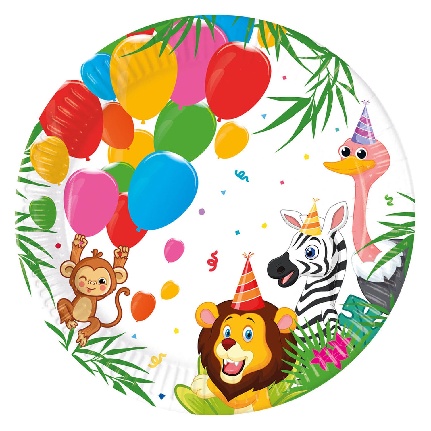 Papierschilder FSC Dschungel Luftballons, 8Stk.