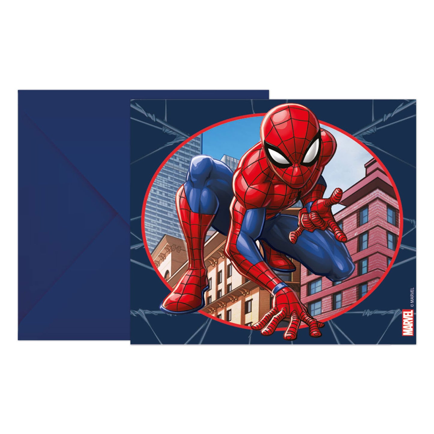Einladungen und Umschläge FSC Spider-Man Crime Fighter, 6 Stk.