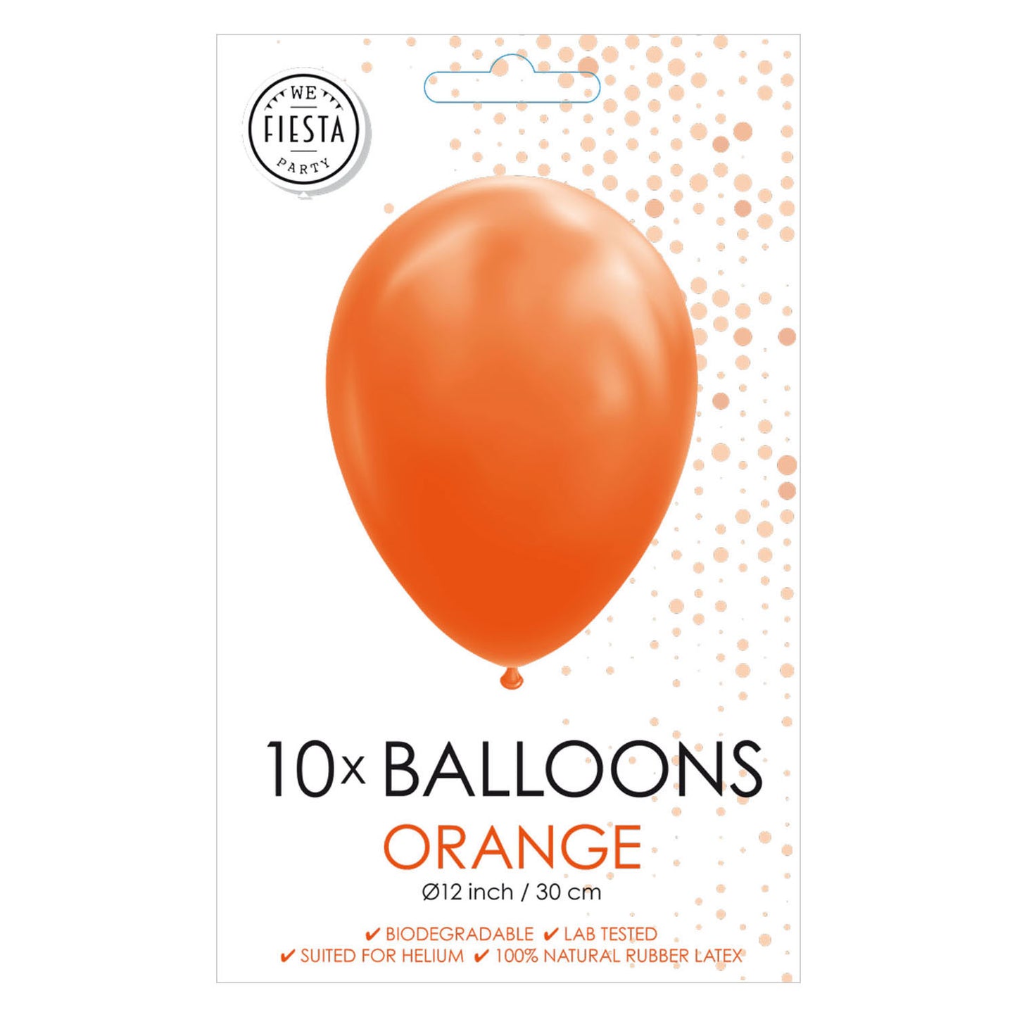 Globos Luftballons Orange 30cm, 10Stk.