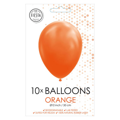 Globos Luftballons Orange 30cm, 10Stk.