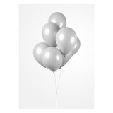 Globos -Luftballons cool grau, 30 cm, 10st. - afbeelding 3
