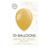 Globos Balloons Metallic Gold 30 cm, 10st.