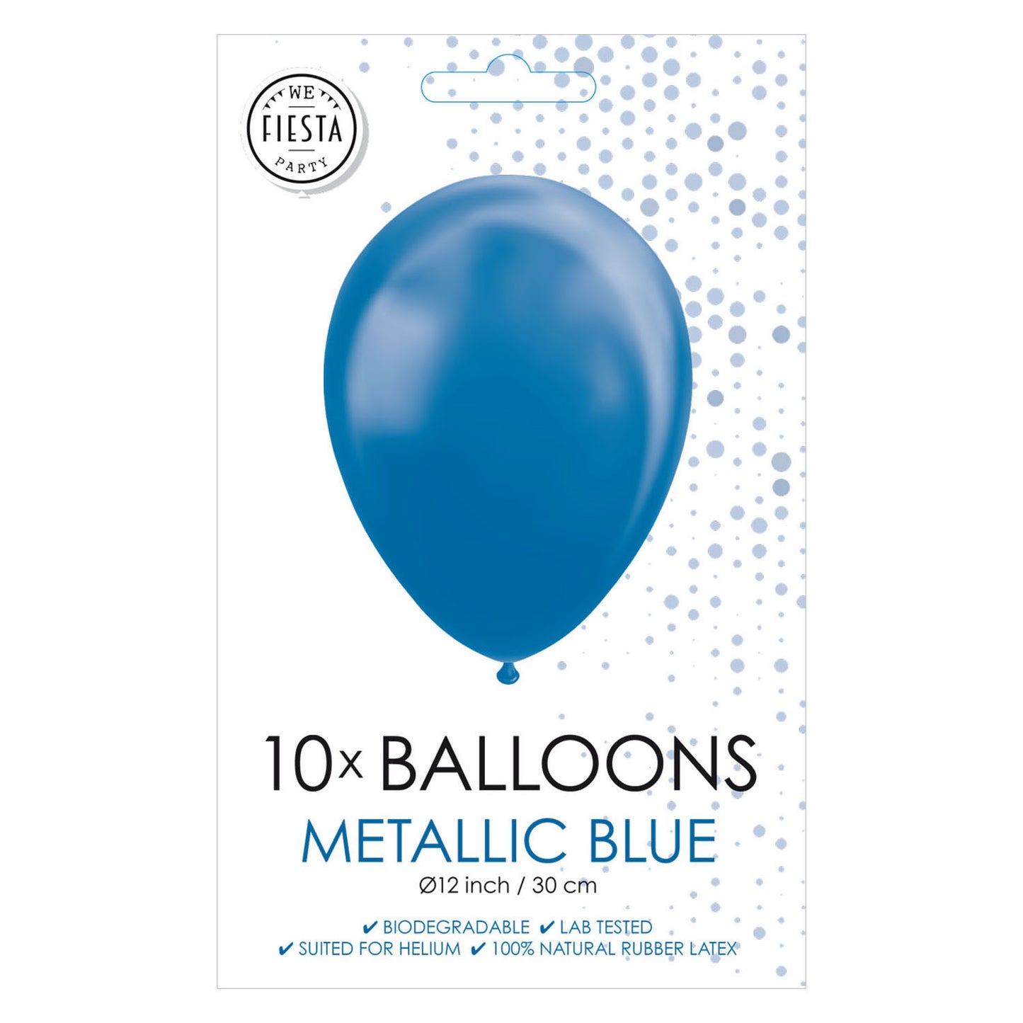 Globos Balloons Metallic Blue 30 cm, 10st.