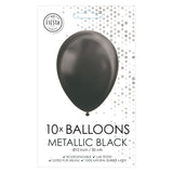 Globos Balloons Metallic Black 30 cm, 10st. - afbeelding 2
