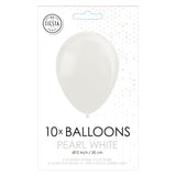Globos Balloons Perle White 30 cm, 10st. - afbeelding 1