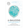 Confetti Balloons Papier Konfetti Baby Blau 30 cm, 6st.