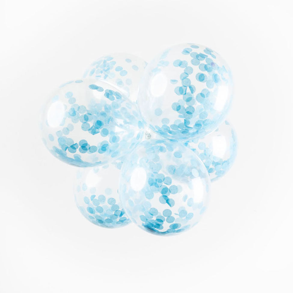 Confetti Balloons Papier Konfetti Baby Blau 30 cm, 6st.