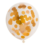 Confetti Balloons Paper Confetti Metallic Gold 30 cm, 6st. - afbeelding 1