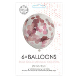 Confetti Balloons Paper Confetti Metallix Rose Gold, 6st. - afbeelding 2