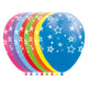 Luftballons Sterne mischen Farben 30 cm, 8st.