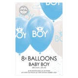 Luftballons Sohn Baby Blau Weiß 30 cm, 8st. - afbeelding 2