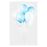 Luftballons Sohn Baby Blau Weiß 30 cm, 8st. - afbeelding 3
