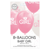 Ballons Tochter Baby Pink White 30 cm, 8st. - afbeelding 2