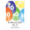 Ballons 2-seitige gedruckte Abbildung 10, 8st.