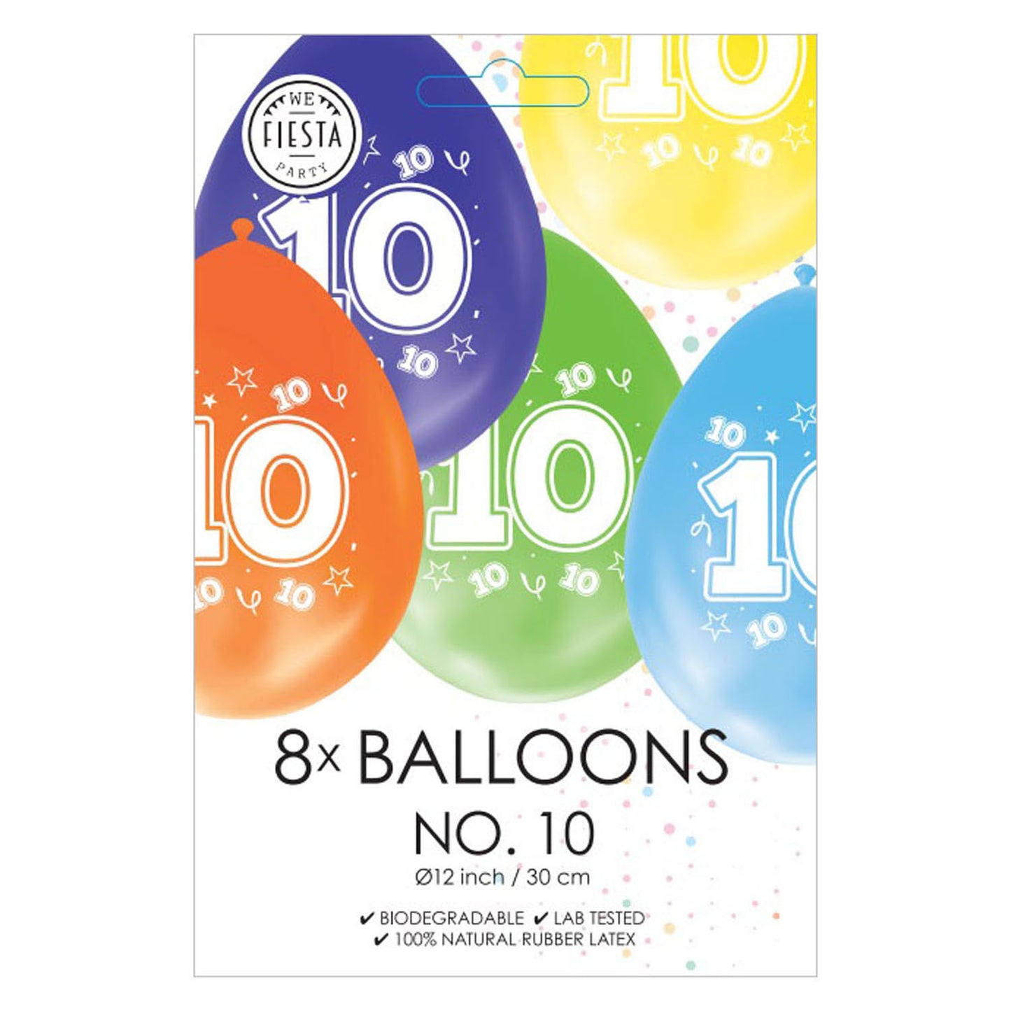 Ballons 2-seitige gedruckte Abbildung 10, 8st.
