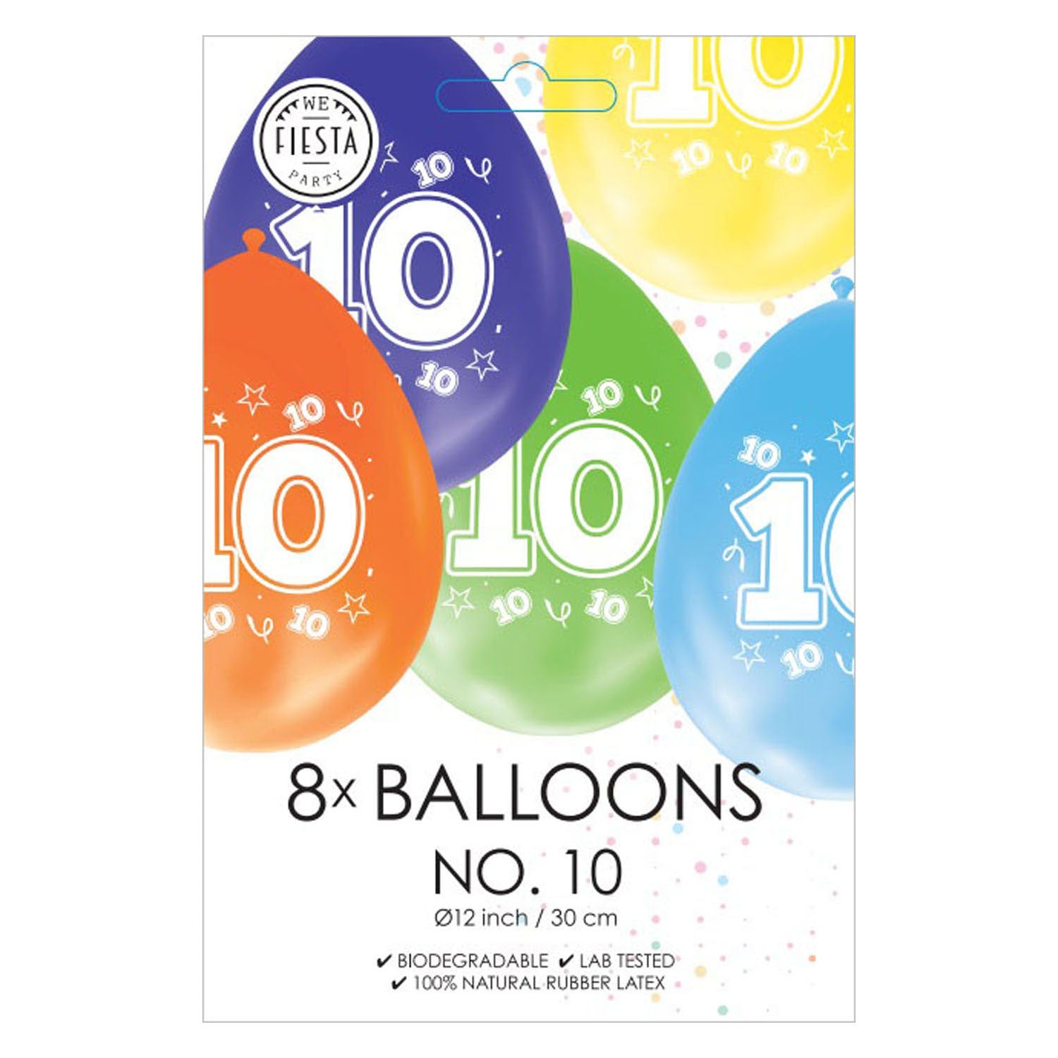 Ballons 2-seitige gedruckte Abbildung 10, 8st.