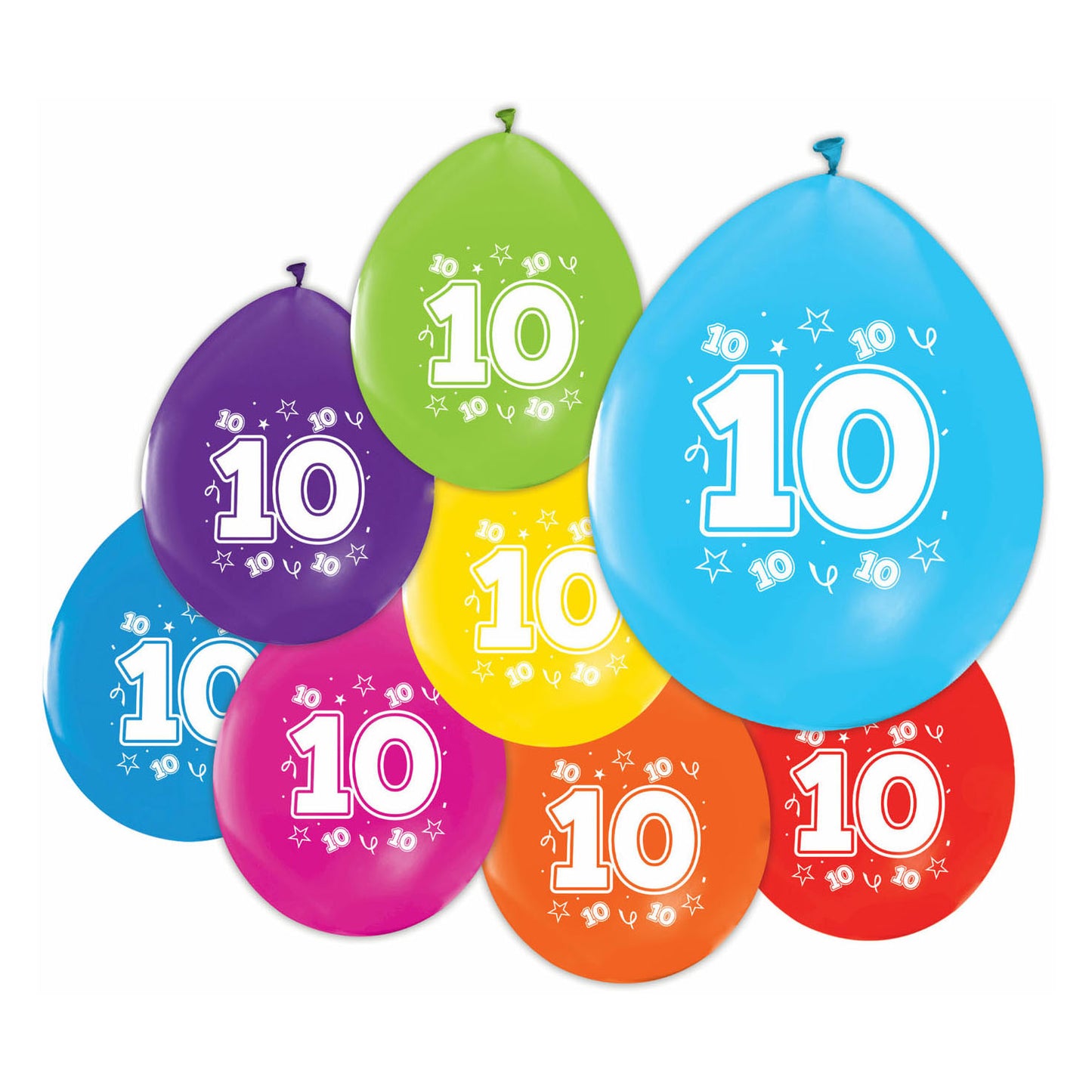 Ballons 2-seitige gedruckte Abbildung 10, 8st.