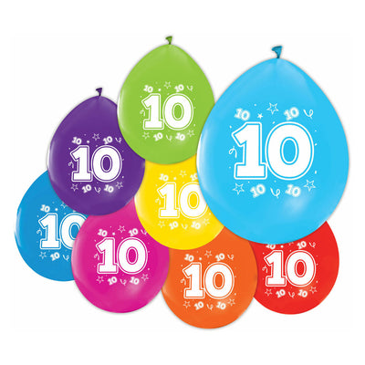 Ballons 2-seitige gedruckte Abbildung 10, 8st.
