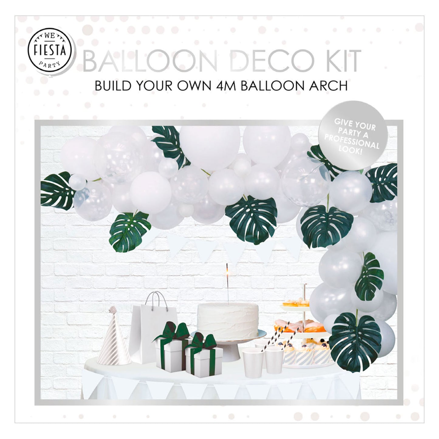 Luftballons Boog Set White