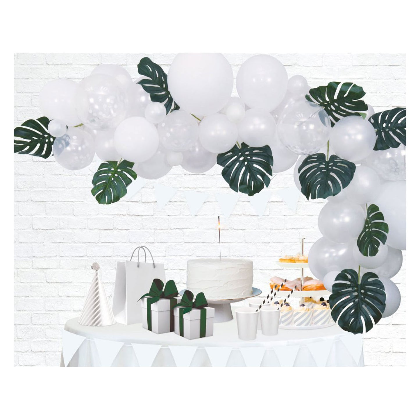 Luftballons Boog Set White