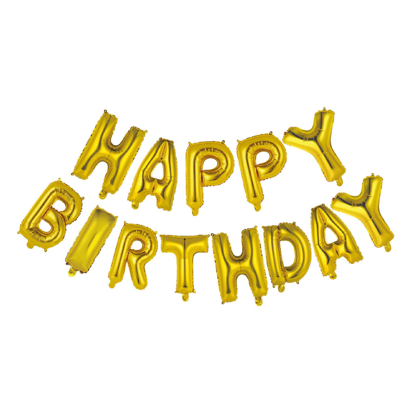 Folieron Text Happy Birthday Gold