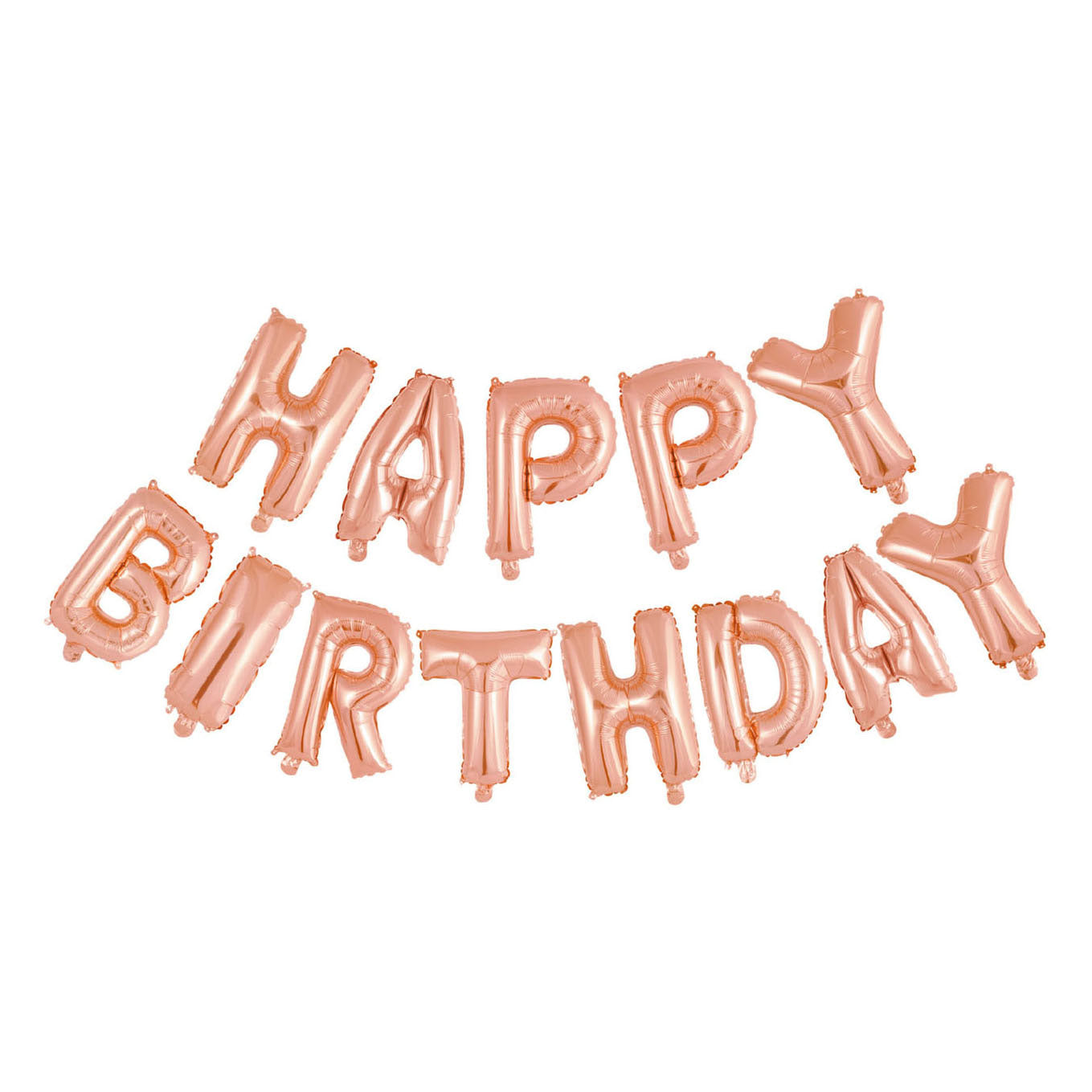 Folieron Text Happy Birthday Rose Gold