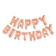 Folieron Text Happy Birthday Rose Gold