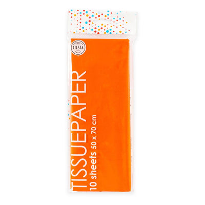 Globos Tissue Paper 10 Blätter Orange, 50 x 70 cm