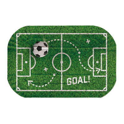 Globos Papier-Servierschalen 30x20cm Fußball - 2 Stk.