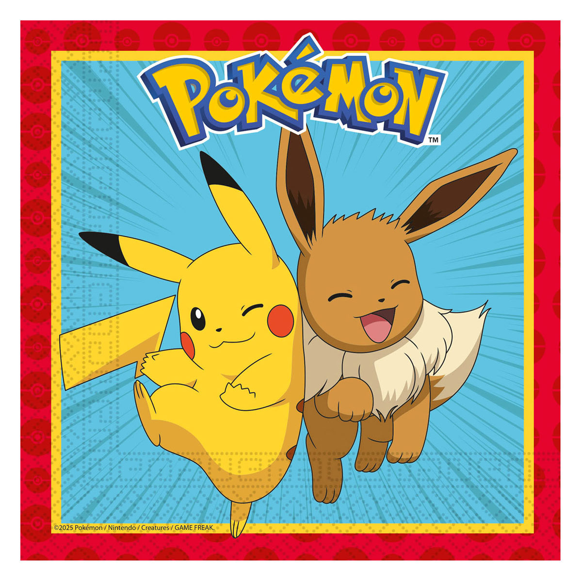 Pokemon Papierservietten 20 Stück | 2 Stk