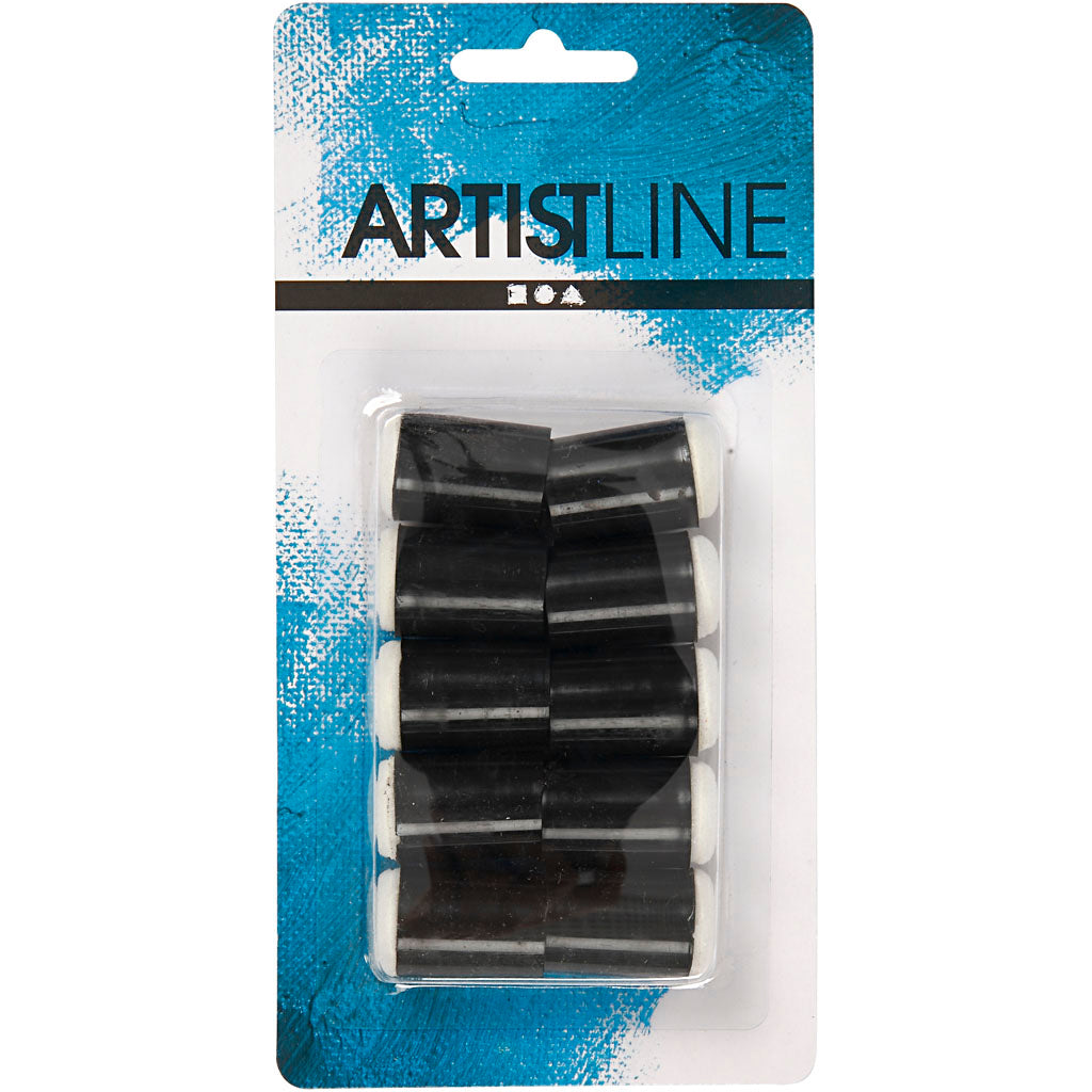 Schwammstäbchen, H: 28 mm, T 20 mm, 10 Stück, 1 Box