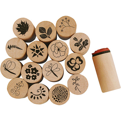 Creativ Company Deco Art Stempel Blumen und Blätter, 15dlg.