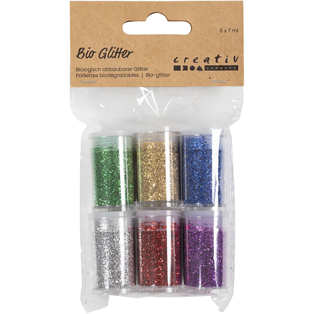 Creativ Company Bio Sparkles, verschiedene Farben, 6x7 ml 1 Box