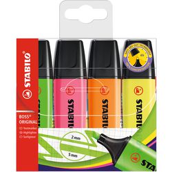 ABI -Marker, Neongrün, Neonorange, Neonrosa, Neongelb, 4 Stück 1 Box
