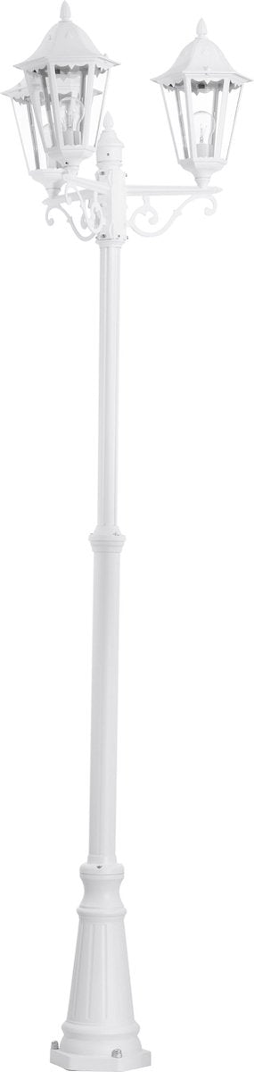 Eglo Navedo - Außenbeleuchtung - Gartenmast - 3 Lichter - Weiß - Klar